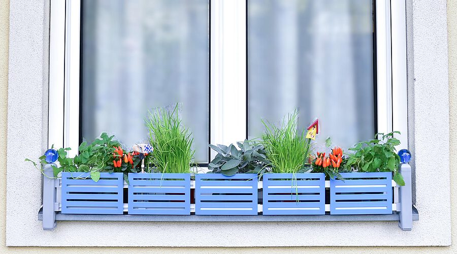 masu Blumenkastenhalterung für Fensterbänke ohne Bohren oder Sägen