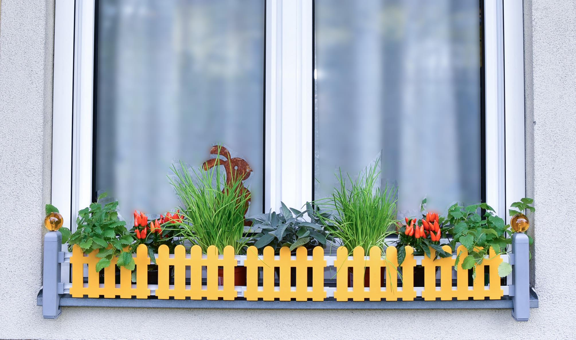 masu Blumenkasten Halterung für Fensterbank und Fensterbrett ohne Bohren oder Sägen